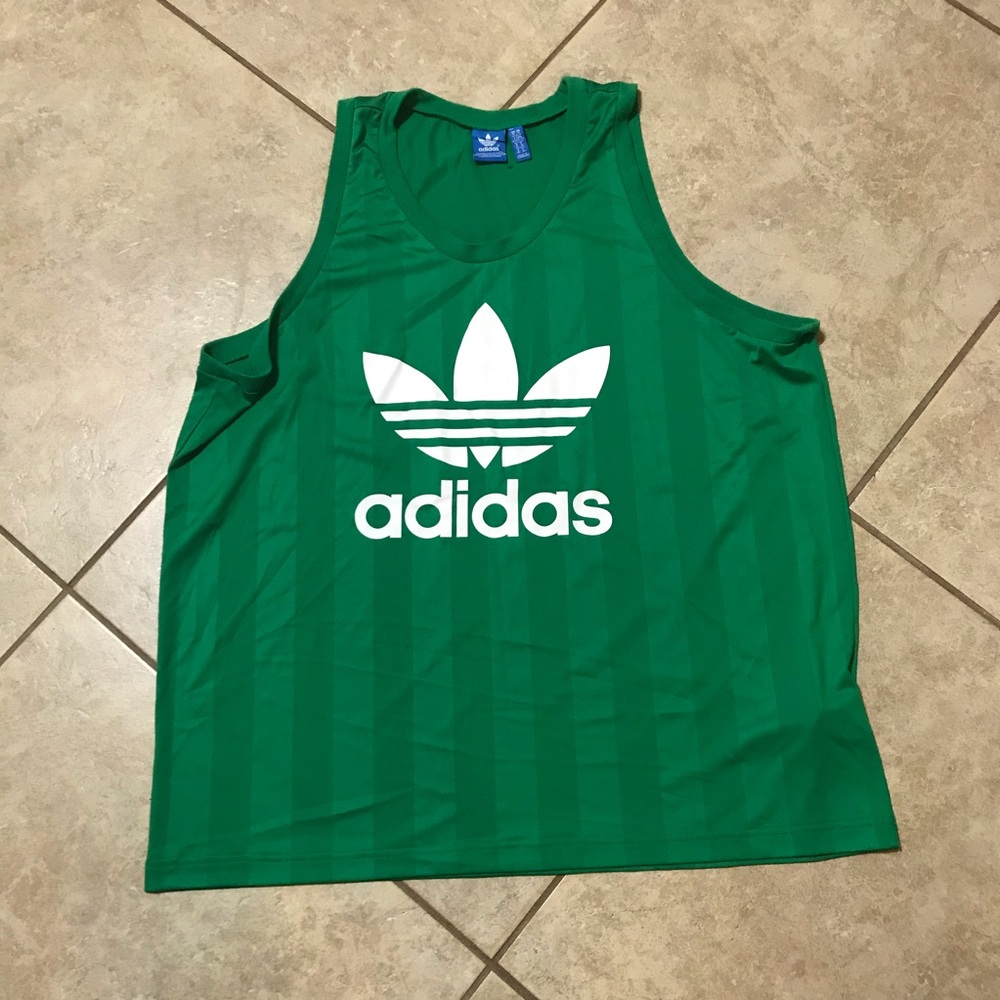 Adidas XL green trefoil tank top - Picture 1 of 4